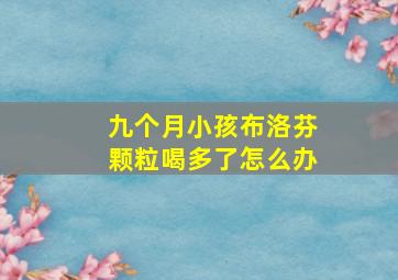 九个月小孩布洛芬颗粒喝多了怎么办