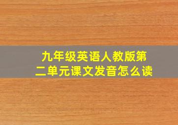 九年级英语人教版第二单元课文发音怎么读