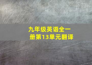 九年级英语全一册第13单元翻译