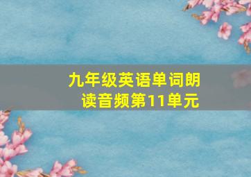 九年级英语单词朗读音频第11单元