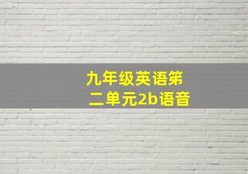 九年级英语笫二单元2b语音