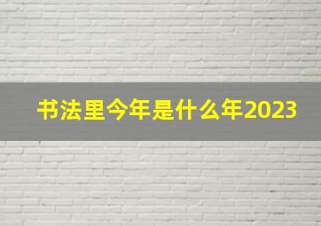 书法里今年是什么年2023