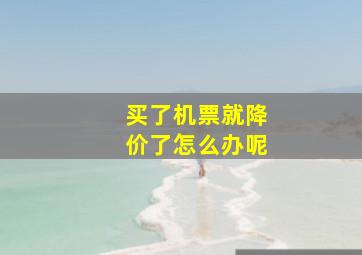 买了机票就降价了怎么办呢