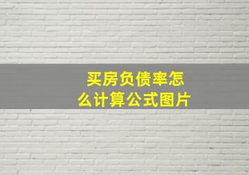 买房负债率怎么计算公式图片