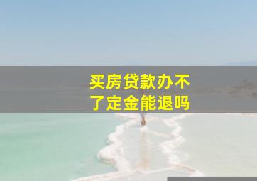 买房贷款办不了定金能退吗