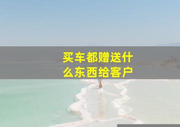 买车都赠送什么东西给客户