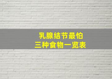 乳腺结节最怕三种食物一览表