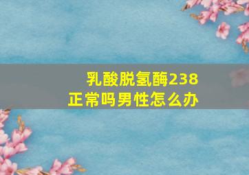 乳酸脱氢酶238正常吗男性怎么办