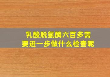 乳酸脱氢酶六百多需要进一步做什么检查呢