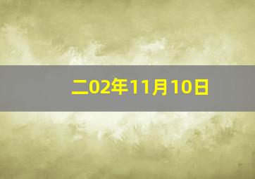 二02年11月10日