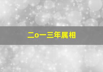 二o一三年属相