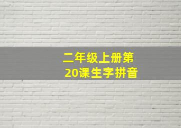 二年级上册第20课生字拼音