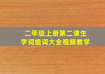 二年级上册第二课生字词组词大全视频教学