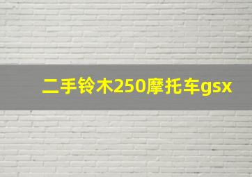 二手铃木250摩托车gsx