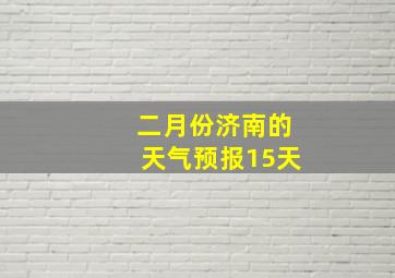 二月份济南的天气预报15天