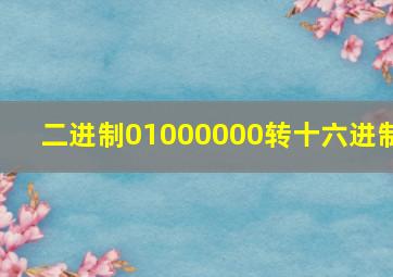 二进制01000000转十六进制