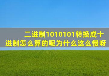 二进制1010101转换成十进制怎么算的呢为什么这么慢呀