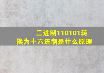 二进制110101转换为十六进制是什么原理