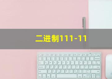 二进制111-11