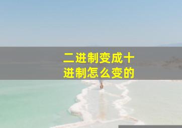 二进制变成十进制怎么变的