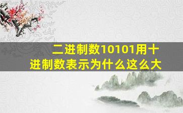 二进制数10101用十进制数表示为什么这么大