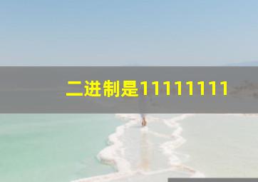 二进制是11111111