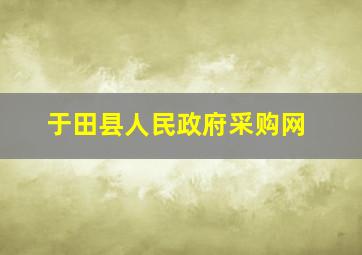 于田县人民政府采购网