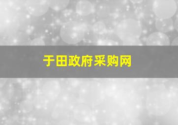 于田政府采购网