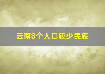 云南8个人口较少民族