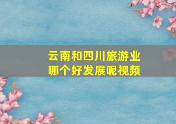 云南和四川旅游业哪个好发展呢视频