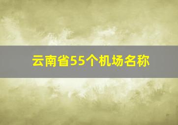 云南省55个机场名称