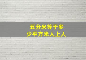 五分米等于多少平方米人上人