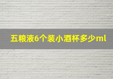 五粮液6个装小酒杯多少ml