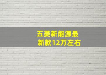 五菱新能源最新款12万左右