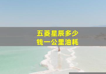 五菱星辰多少钱一公里油耗