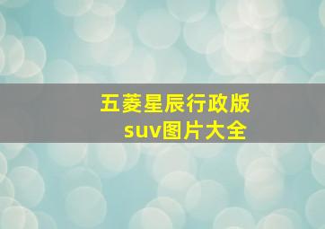 五菱星辰行政版suv图片大全