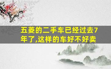 五菱的二手车已经过去7年了,这样的车好不好卖