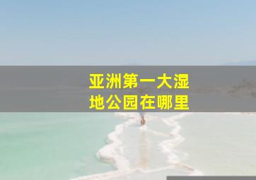 亚洲第一大湿地公园在哪里