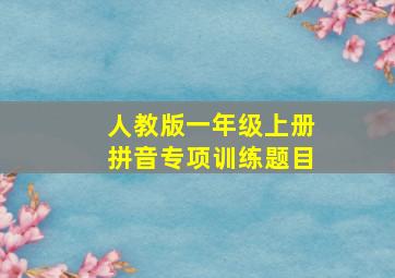 人教版一年级上册拼音专项训练题目