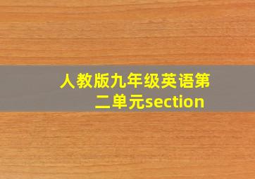 人教版九年级英语第二单元section