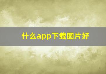 什么app下载图片好