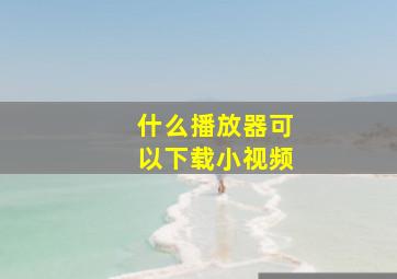 什么播放器可以下载小视频