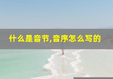 什么是音节,音序怎么写的