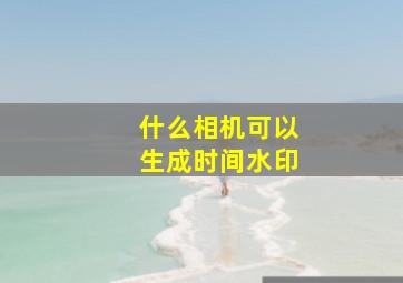 什么相机可以生成时间水印