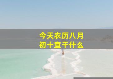 今天农历八月初十宜干什么