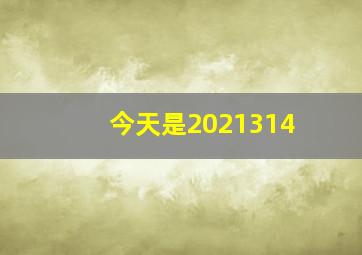 今天是2021314