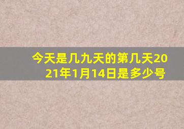 今天是几九天的第几天2021年1月14日是多少号