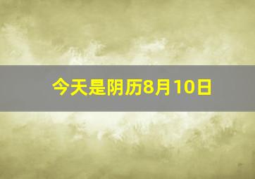 今天是阴历8月10日