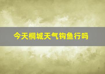 今天桐城天气钩鱼行吗