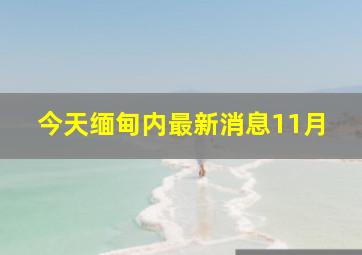 今天缅甸内最新消息11月